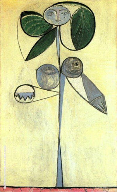 La Femme Fleur 1946 by Pablo Picasso | Oil Painting Reproduction