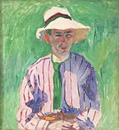 Portrait of a Young Man in Panama By Aristarkh Vasilyevich Lentulov