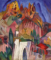The Old Castle in The Crimea Alupka 1916 By Aristarkh Vasilyevich Lentulov