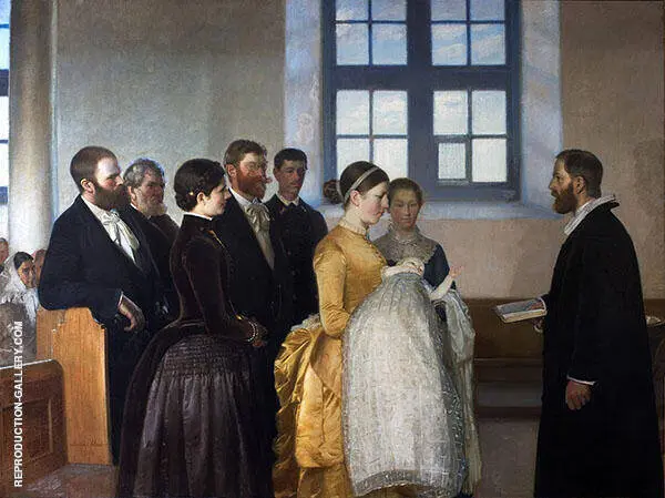 A Baptism By Michael Peter Ancher