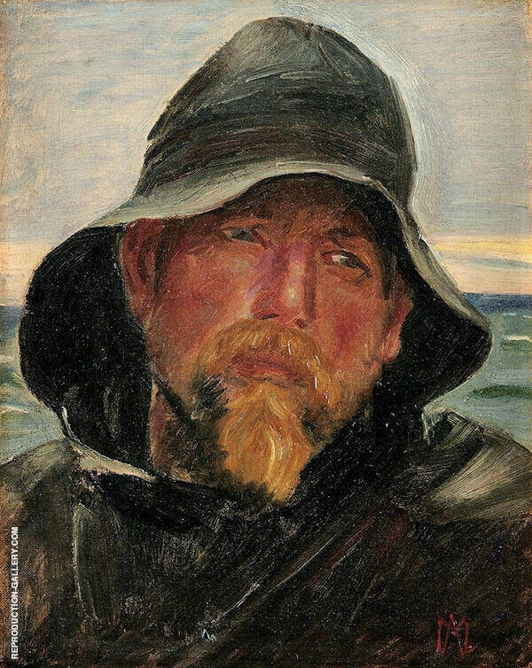A Fisherman by Michael Peter Ancher | Oil Painting Reproduction