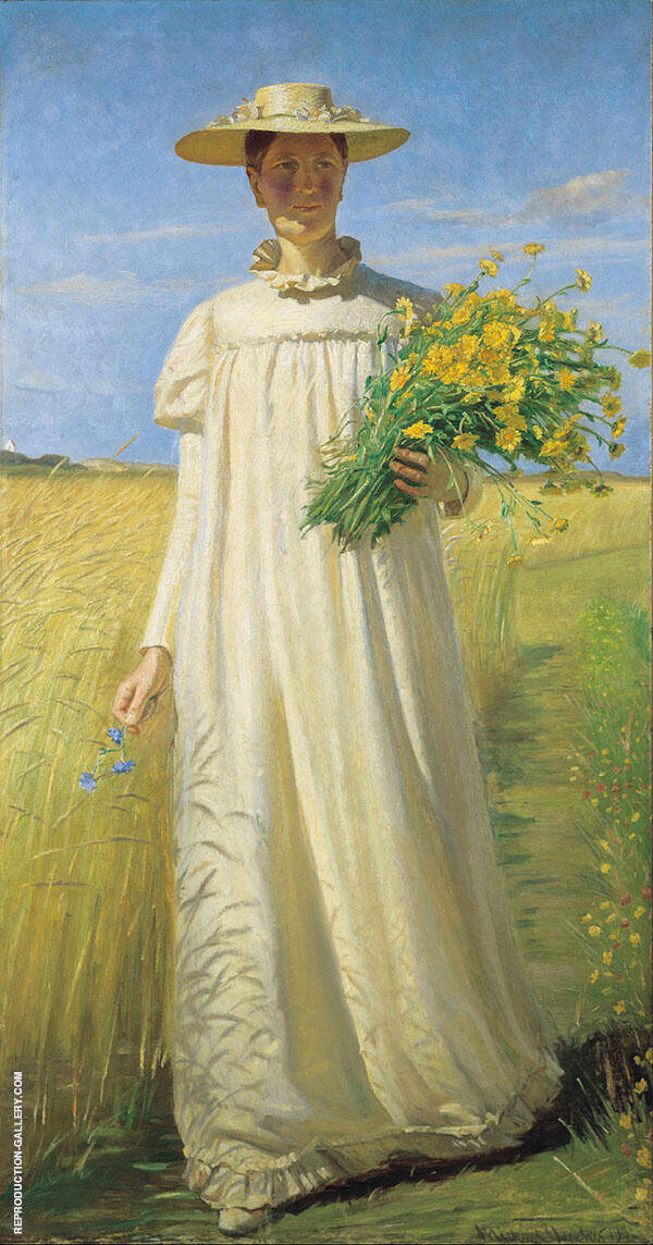 Anna Ancher Returning from The Field | Oil Painting Reproduction
