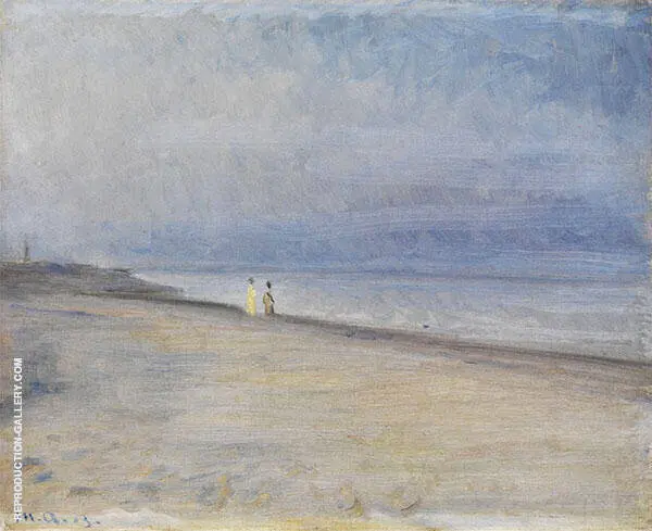 Beach Scene By Michael Peter Ancher