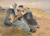 Fisherman Anders Velle and His Wife Ane on Skagen By Michael Peter Ancher
