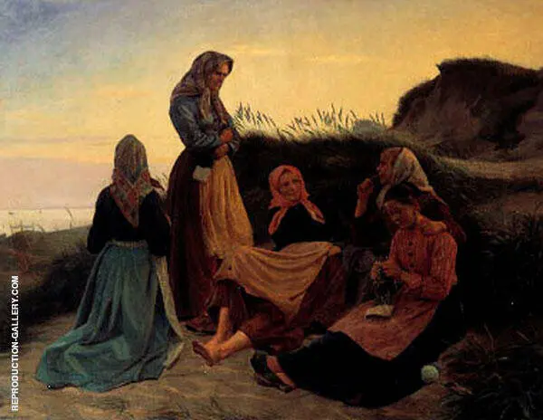 Fisherwomen on a Summer Eve By Michael Peter Ancher