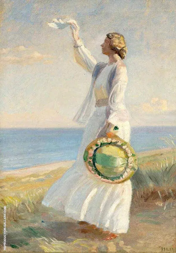 Marie Dinesen on The Beach By Michael Peter Ancher