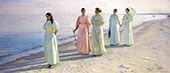 Promenade on The Beach By Michael Peter Ancher