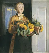 The Girl with the Sunflowers By Michael Peter Ancher