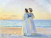 Two Women on The Beach at Skagen By Michael Peter Ancher