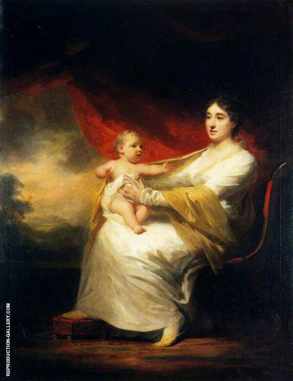 Charlotte Hall Lady Hume Campbell of Marchmont and her Son Sir Hugh Hume Campbell | Oil Painting Reproduction