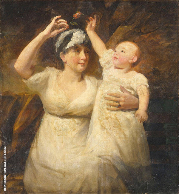 Double Portrait of Mrs. Graham Young and her Child Three Quarter Length | Oil Painting Reproduction