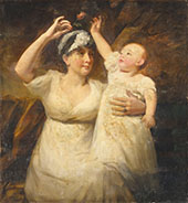Double Portrait of Mrs. Graham Young and her Child Three Quarter Length By Sir Henry Raeburn