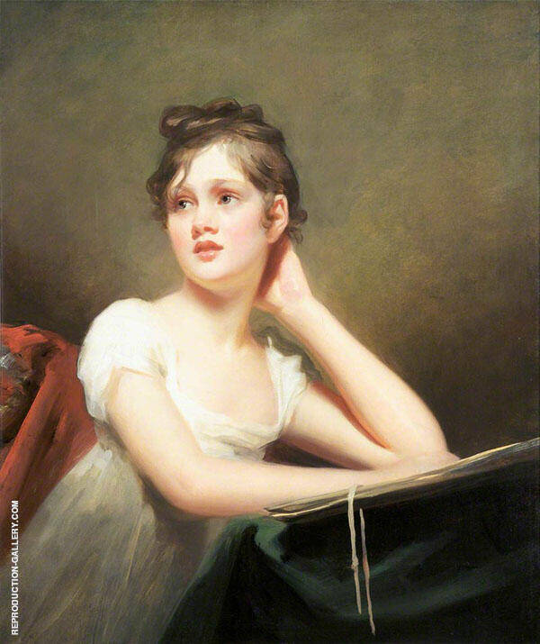 Girl Sketching by Sir Henry Raeburn | Oil Painting Reproduction