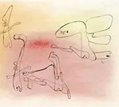 Untitled Line Painting By Joan Miro