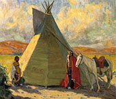 Crow Tent c1918 By E. Irving Couse