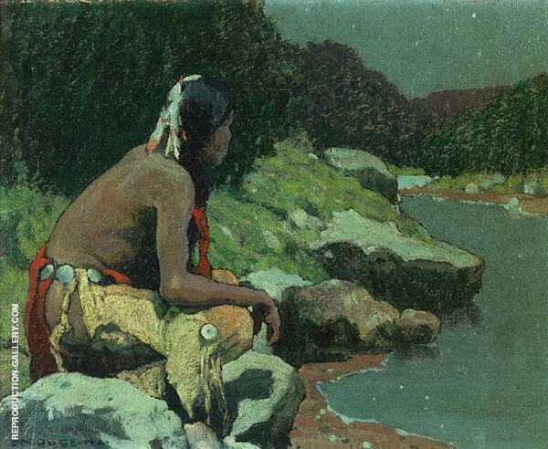 Moonlight on The Hondo 1928 By E. Irving Couse