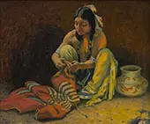 The Blanket Mender c1934 By E. Irving Couse