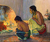 The Evening Meal c1918 By E. Irving Couse