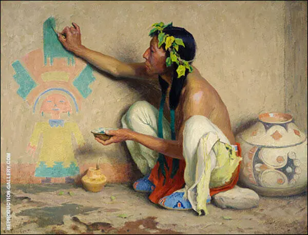 The Kachina Painter 1917 By E. Irving Couse