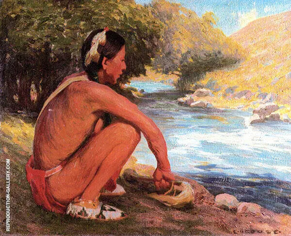 The Mountain Stream c1914 By E. Irving Couse