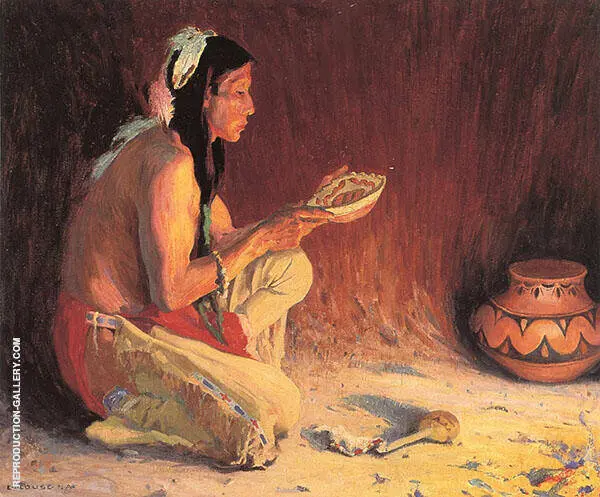 The Sacred Rain Bowl 1921 By E. Irving Couse