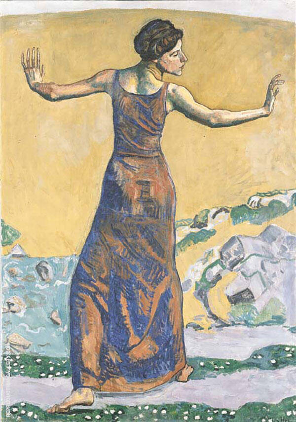 Joyous Woman 1911 by Ferdinand Hodler | Oil Painting Reproduction