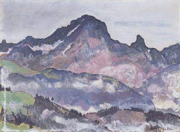 Le Grand Muveran 1912 by Ferdinand Hodler | Oil Painting Reproduction