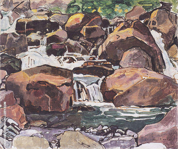 Montain Stream near Champery 1916 | Oil Painting Reproduction