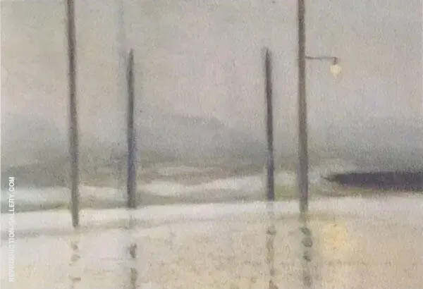 Wet Night, Brighton By Clarice Beckett