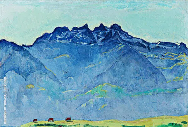 The Dents du Midi from Champery 1916 By Ferdinand Hodler