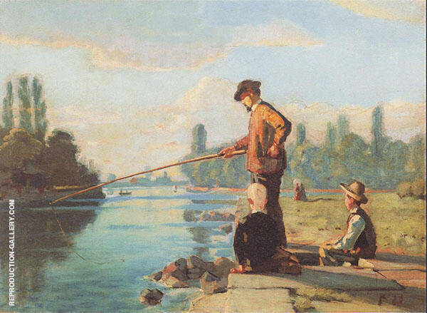 The Fisherman 1879 by Ferdinand Hodler | Oil Painting Reproduction