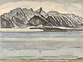 Thunersee and Stockhornkette in Winter 1912 By Ferdinand Hodler