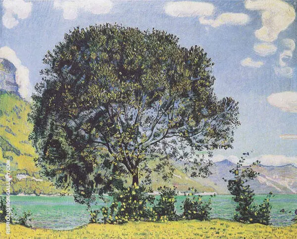 Tree on Lake Brienz from Bodeli 1906 By Ferdinand Hodler