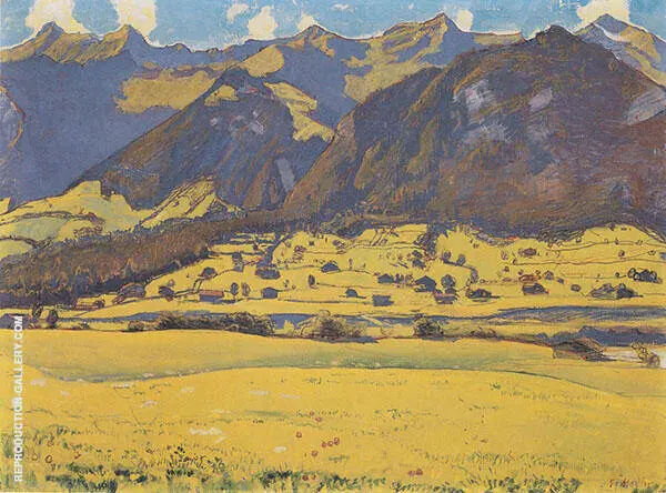 View of The Fromberghorn from Reichenbach 1903 By Ferdinand Hodler