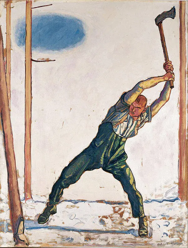 Woodcutter 1910 By Ferdinand Hodler