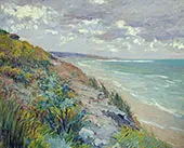 Cliffs by the Sea at Trouville By Gustave Caillebotte