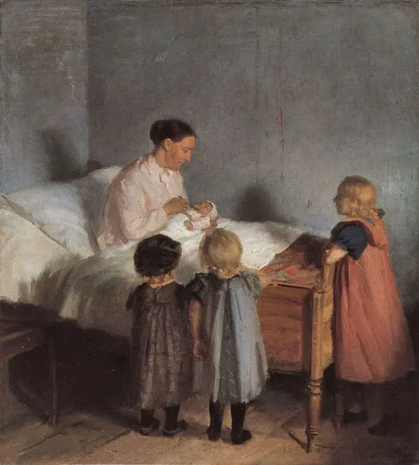 A Newborn Brother 1905 By Anna Ancher