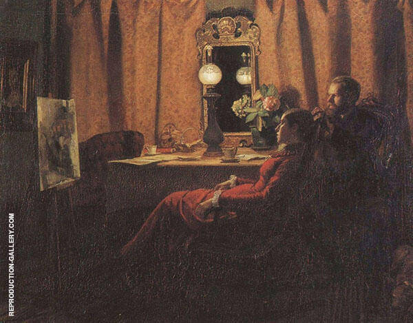 Appraising The Day's Work 1883 by Anna Ancher | Oil Painting Reproduction