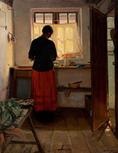 Girl in The Kitchen c1886 By Anna Ancher