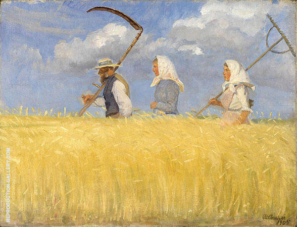 Harvesters 1905 by Anna Ancher | Oil Painting Reproduction
