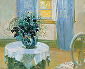 Interior with Clematis By Anna Ancher