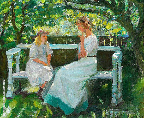 In The Garden by Anna Ancher | Oil Painting Reproduction