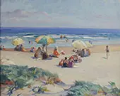 Beach Scene By Mabel May Woodward