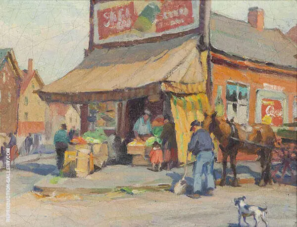 Market Place Providence Rhode Island By Mabel May Woodward