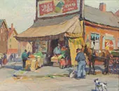 Market Place Providence Rhode Island By Mabel May Woodward