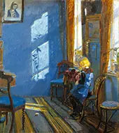 Sunlight in a Blue Room 1891 By Anna Ancher