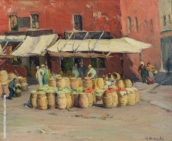 Steeple Street Market by Mabel May Woodward | Oil Painting Reproduction