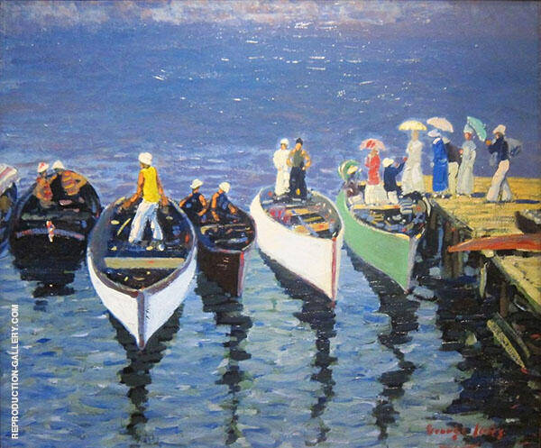 Holiday on The Hudson c1912 by George Luks | Oil Painting Reproduction