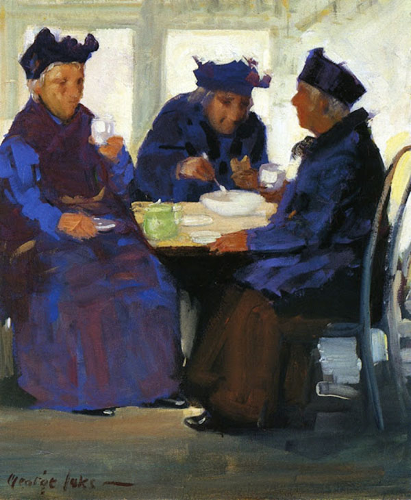 The Tea Party 1922 by George Luks | Oil Painting Reproduction