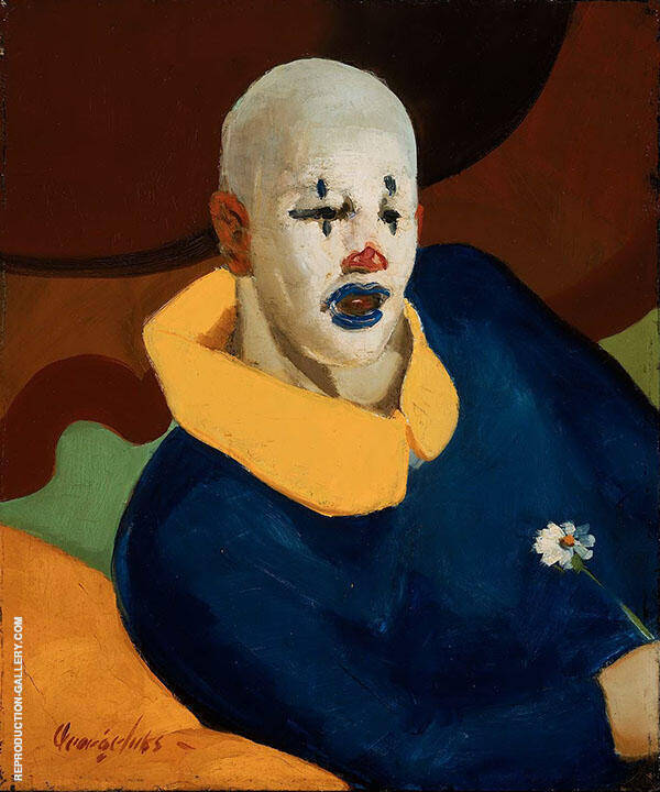 The Clown 1929 by George Luks | Oil Painting Reproduction